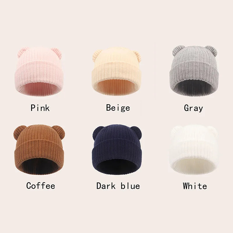 Baby Knitted Beanie 0-2 Years - Soft Solid Color Winter Hat - photo 6