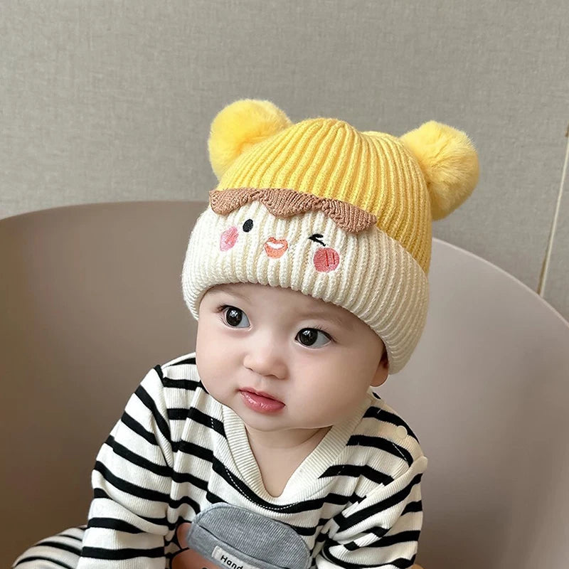 Baby Bobble Pom Pom Beanie - Knit Winter Hat for Ages 1-3 - photo 12