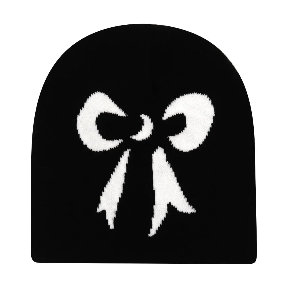 Y2K Letter Knit Beanie, Warm Ski Hat