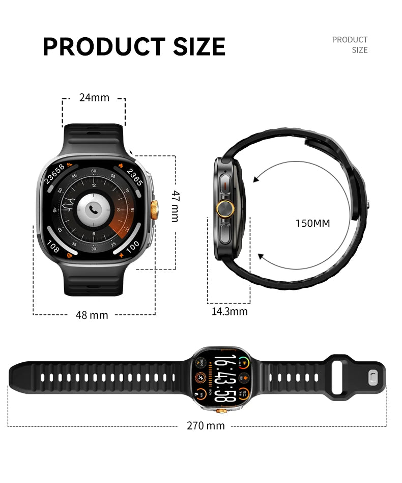 M99 Mini New Package 2.29inch Amoled Smartwatch 5G LTE Android 13.0 Smart Watch With Touch ID Fingerprint unlock GPS WIFI Sim