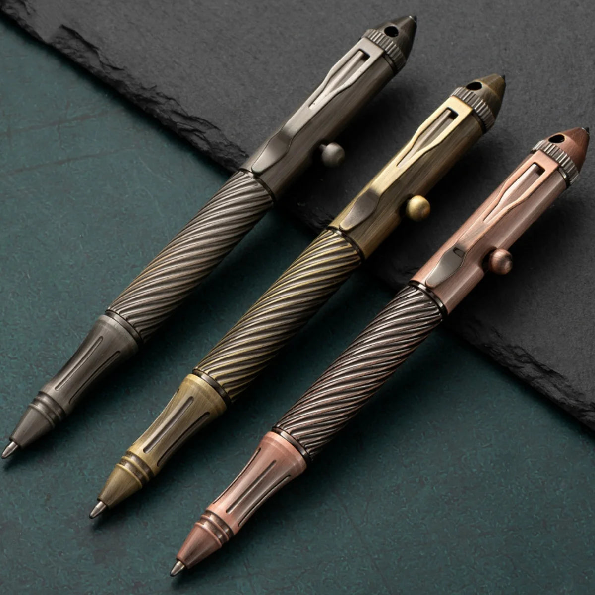 Elegant Brass Ballpoint Pen with Tungsten Steel Nib