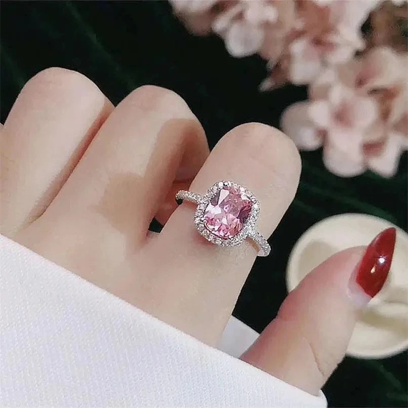 Cubic Zirconia White Gold Ring for Women - Bridal & Wedding