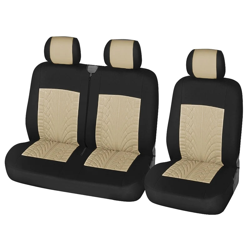 Universal Car Seat Covers 5 Pc Set with Tire Track Detail