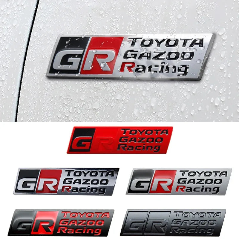 3D Metal GR Logo Car Emblem Stickers Decor Rear Tail Body Decals For Toyota GR Sport Yaris Corolla Hilux Supra C-HR Accessories