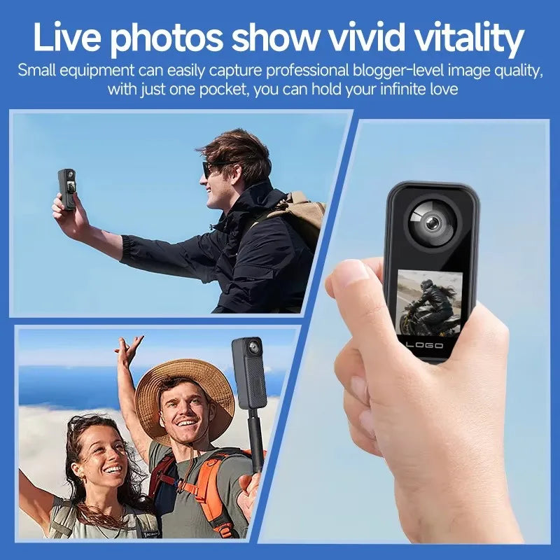 4K Dual-Lens Action Camera — Front & Rear 2K, Night Vision