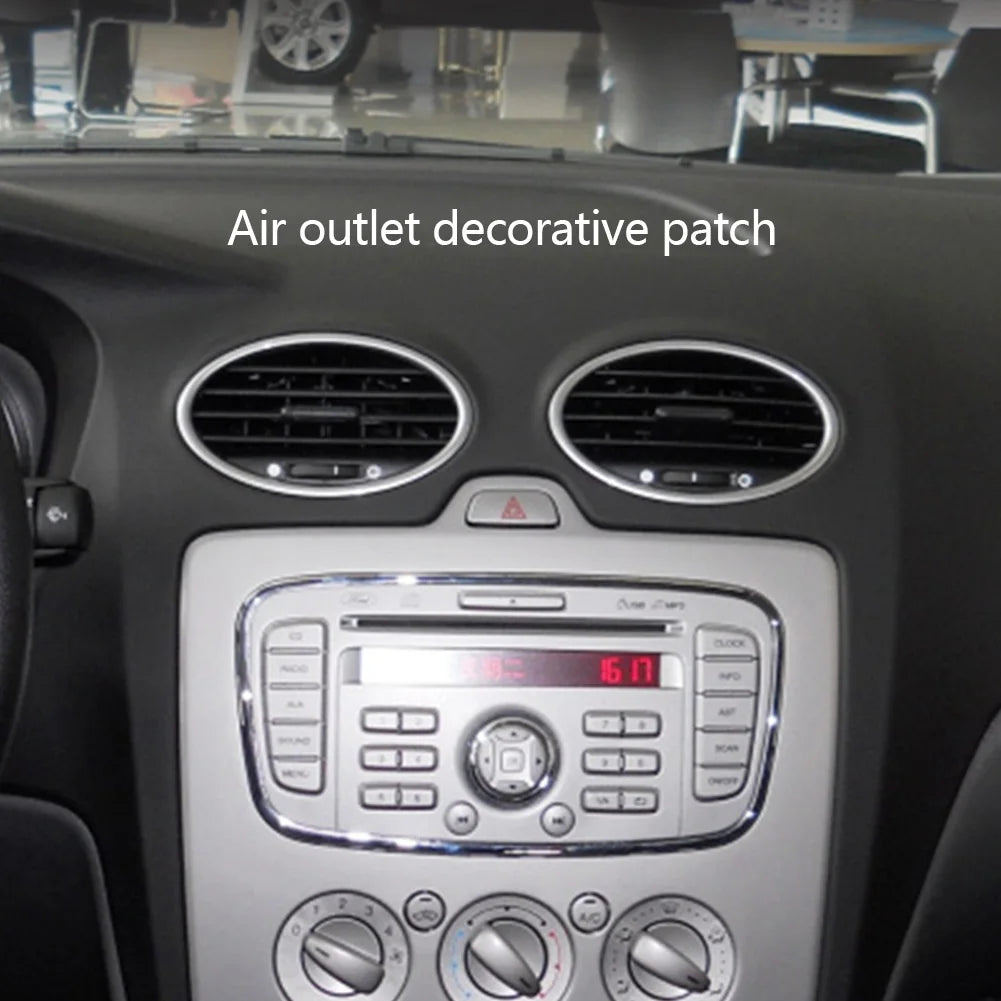 1PC/4Pcs for Ford Focus 2 MK2 2005-2013 Auto Accessories Car Air Conditioning Trim Outlet Decoration Circle Ring Sticker