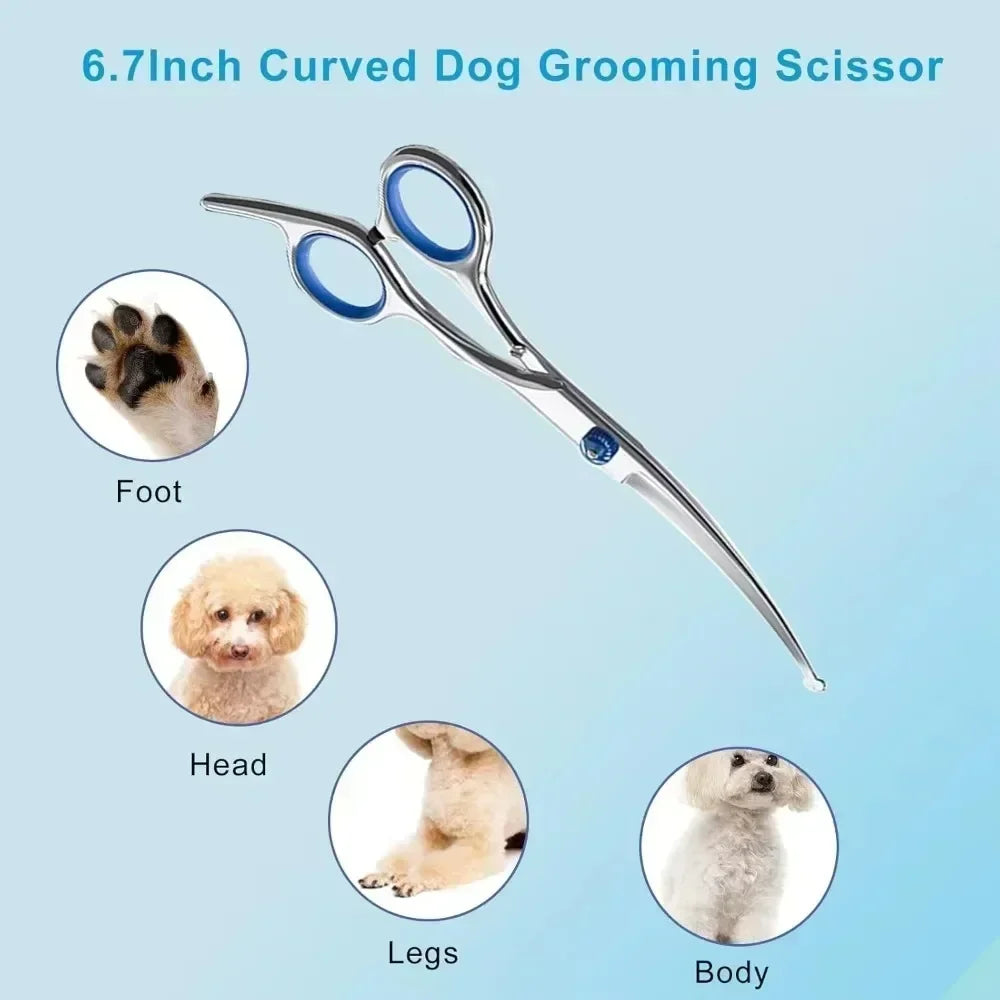 Round-Tip Pet Grooming Scissors - Stainless Steel Shears – photo 6