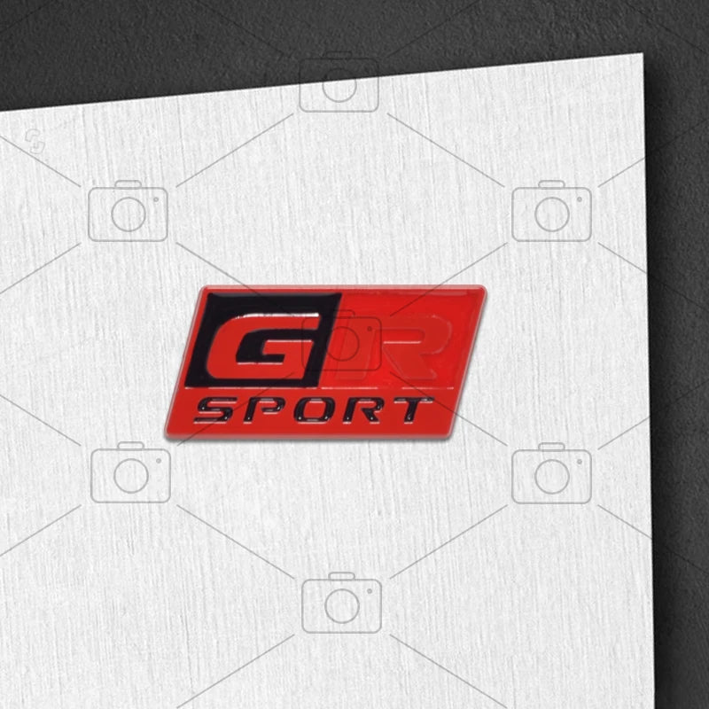 Car Metal GR Sport Logo Badge Steering Wheel Decals Styling For Corolla C-HR Camry Prado Prius Highlander FJ Cruiser Yaris RAV4