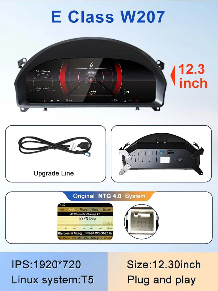 STWEI 2024 New Lcd Digital Dashboard Cluster Digital Speedometer For Mercedes Benz A Class W176 GLA CLA  C117 GLC W205 W212 W207