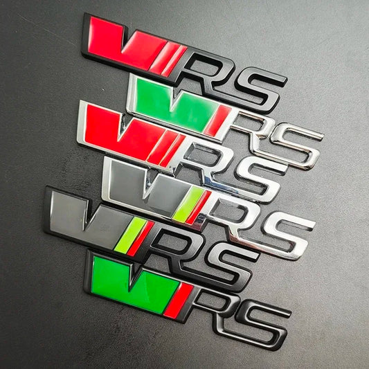 3D Metal VRS Logo Car Emblem Rear Tail Bumper Badge Sticker For Skoda Rapid Octavia 2 3 A5 RS Kodiaq Fabia Superb Accessories