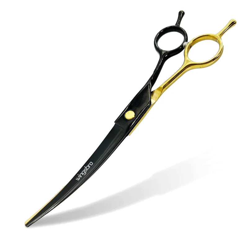 7-Inch Curved Pet Grooming Scissors - Left & Right Hand