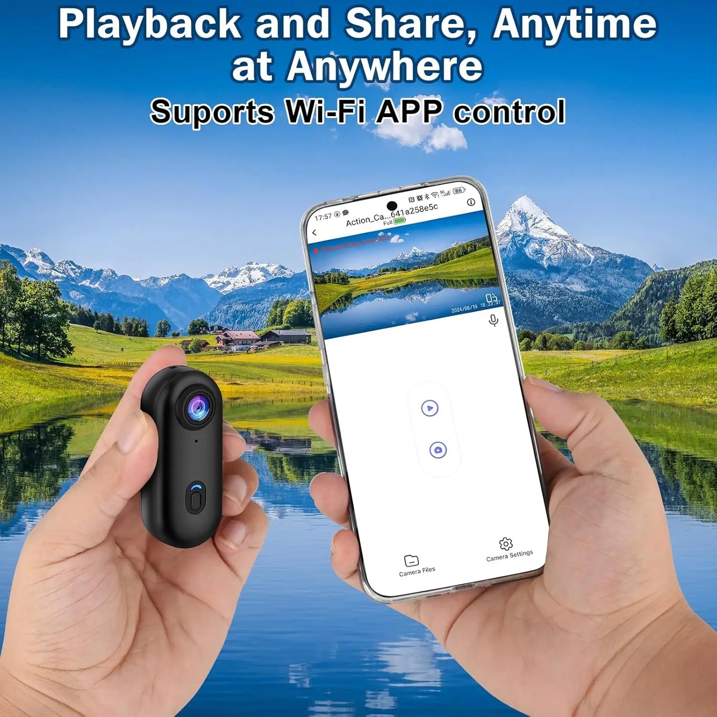 4K Mini WiFi Body Cam — Magnetic POV Sports Camera