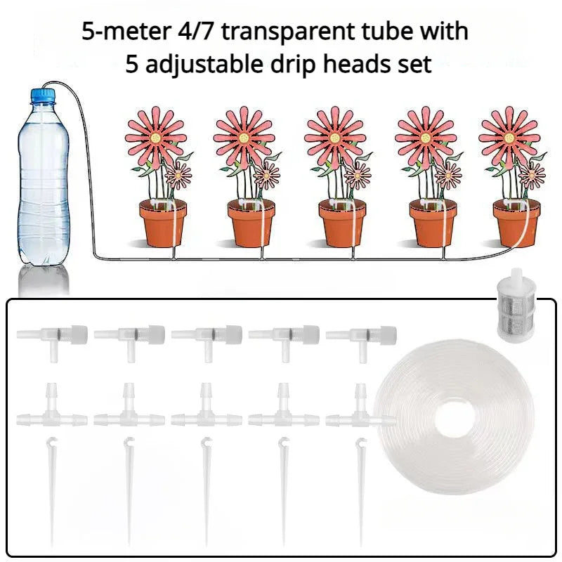 Automatic Drip Watering Kit — Adjustable Balcony & Patio Irrigation