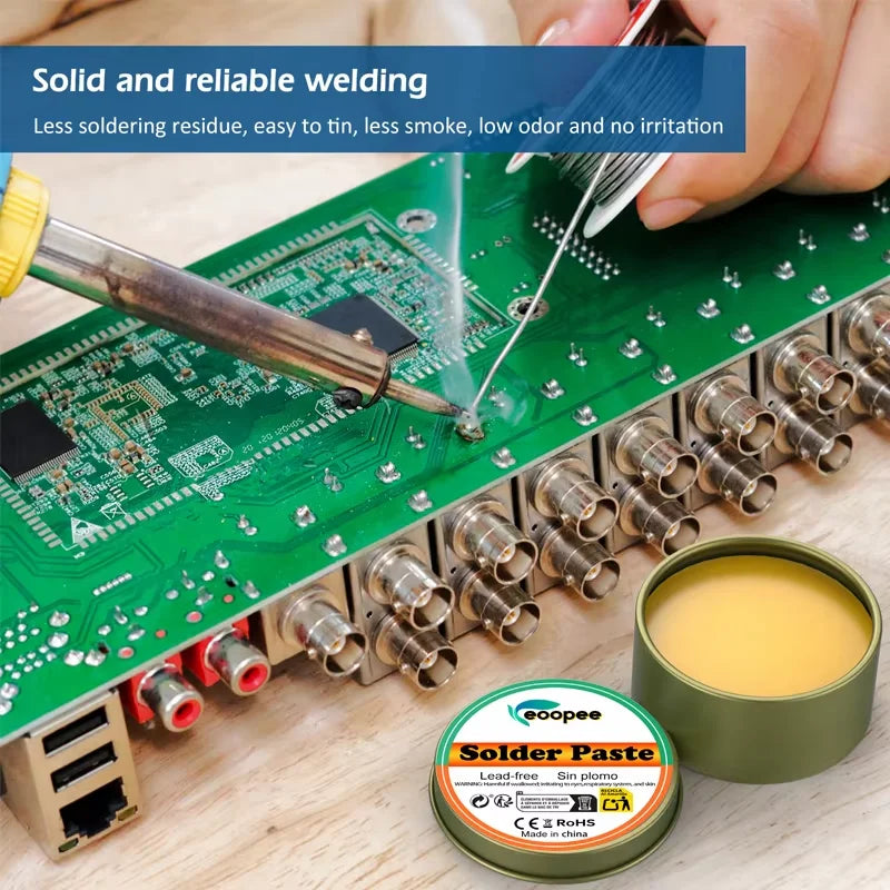 Upgraded Solder Paste Rosin Flux Precision 50g No Clean Soldering Flux for Electronics Circuit Boards Lead-free Rosin Paste