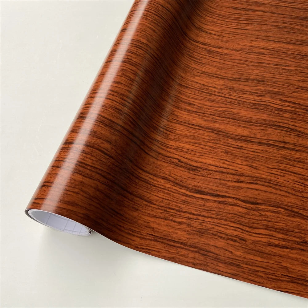 Wood Vinyl Wrap Film Car Sticker Interior Furniture Bubble Free Self Adhesive Wooden Textured Grain Decorative Film Cabinet