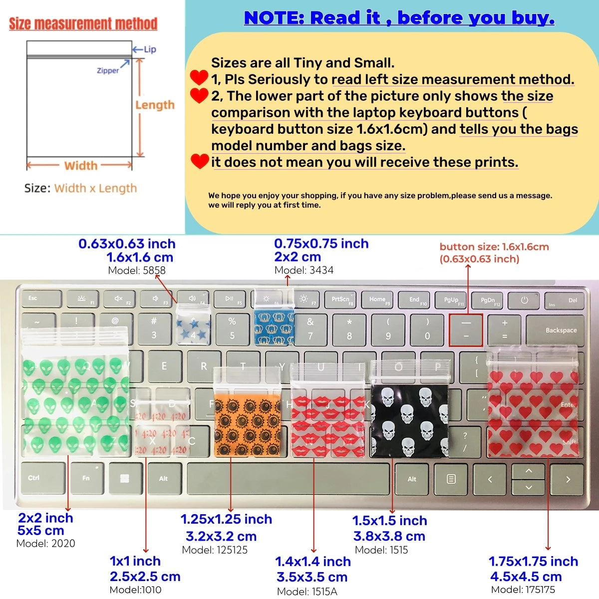 Zip Lock Bags For Candy Jewelry Trinkets Zip Seal Design Bag