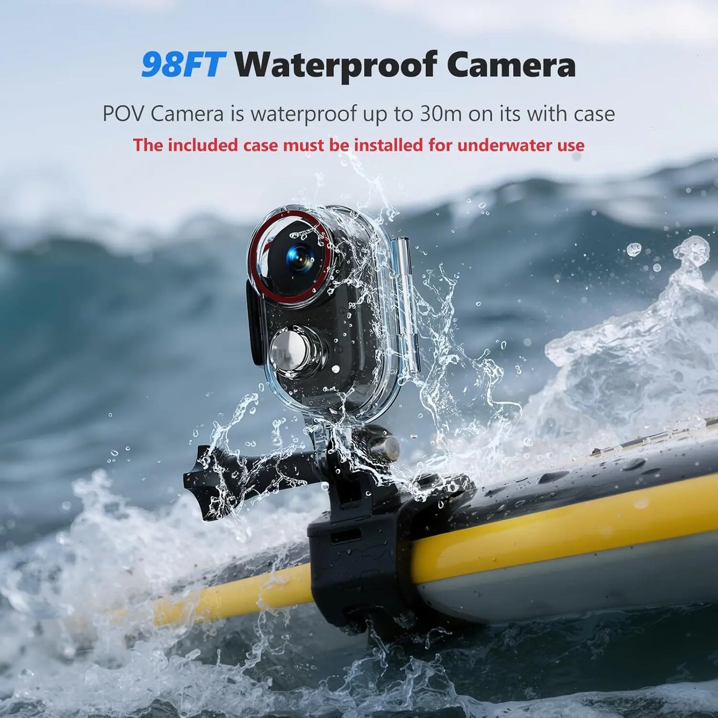 ANSVICAM 4K Mini Action Camera — 6-Axis Stabilised POV Vlog Cam