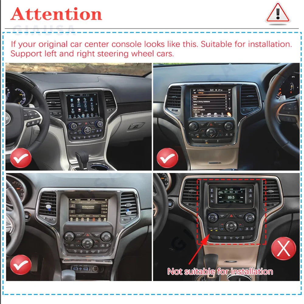 9. 7Inch For Jeep Grand Cherokee WK2 2014 - 2017 Wireless Carplay AutoRadio Car Radio Android 14 7862CPU Multimedia-player GPS