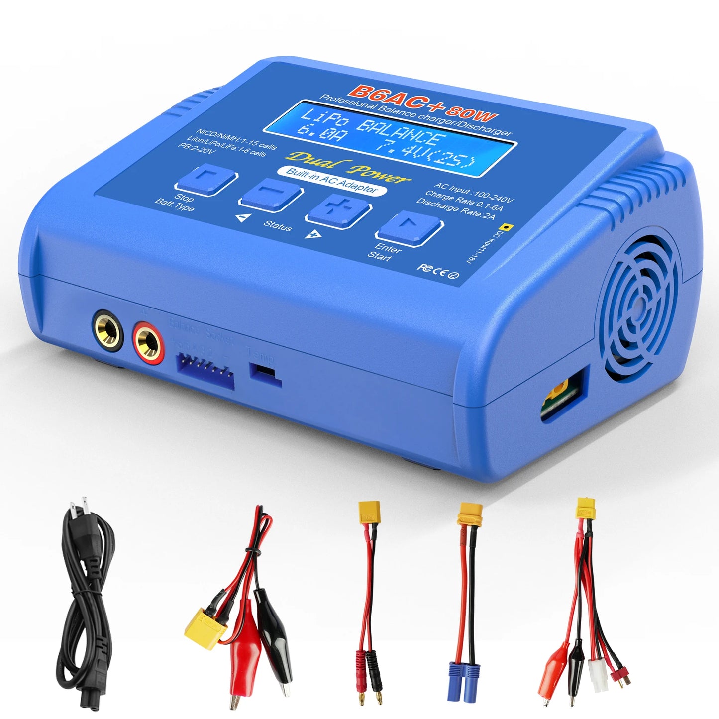 imax B6 80W Digital RC Balance Charger Discharge for LiPo NiMH NiCd LiFe Pb Battery Lipro Charger+ 15V 6A Adapter Optional