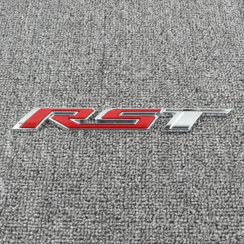 3D Metal RST Logo Sticker Rear Trunk Emblem Badge Car Decals For Chevy Chevrolet Silverado