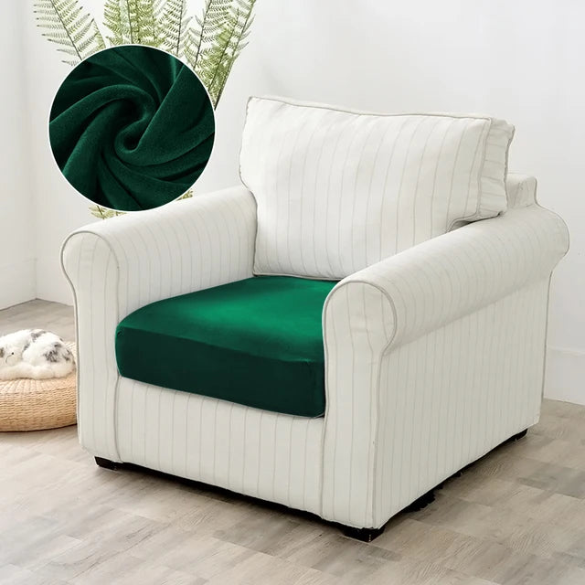 Velvet Sofa Covers for Living Room Elastic Plush Sofa Seat Cushion Cover Soft Couch Slipcover Furniture Protector for Home