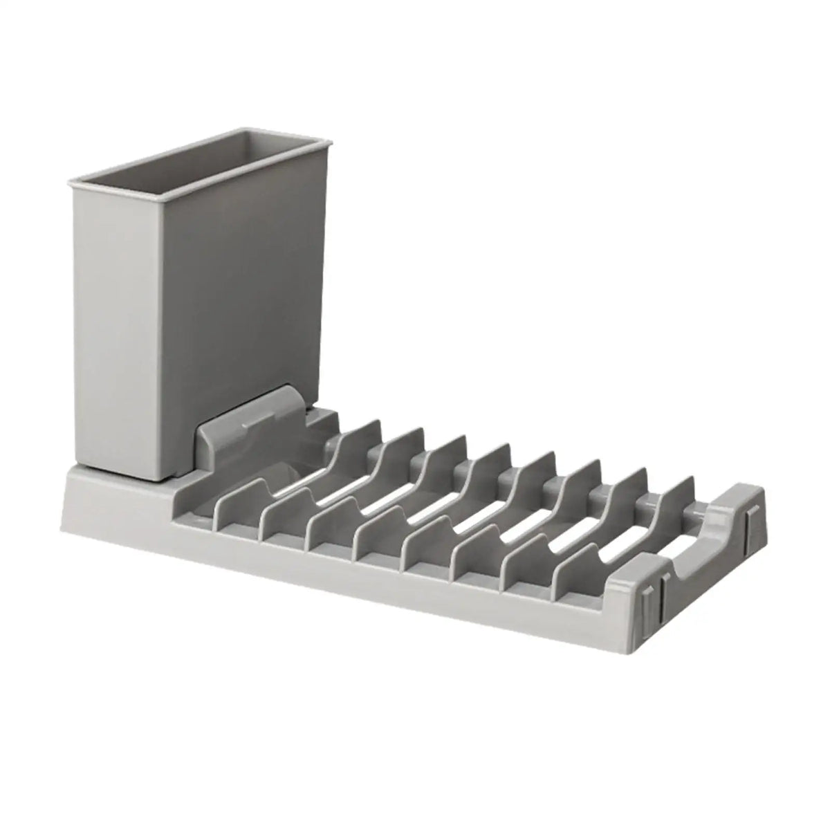 Compact Dish Drainer with Cutlery Holder - Small Sink Drying Rack - photo 9