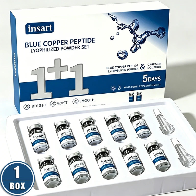 GHK‑Cu Serum Blue Copper Lyophilized Powder Hydrating Serum Rejuvenates Repairs Skin Barrier Improves Elasticity
