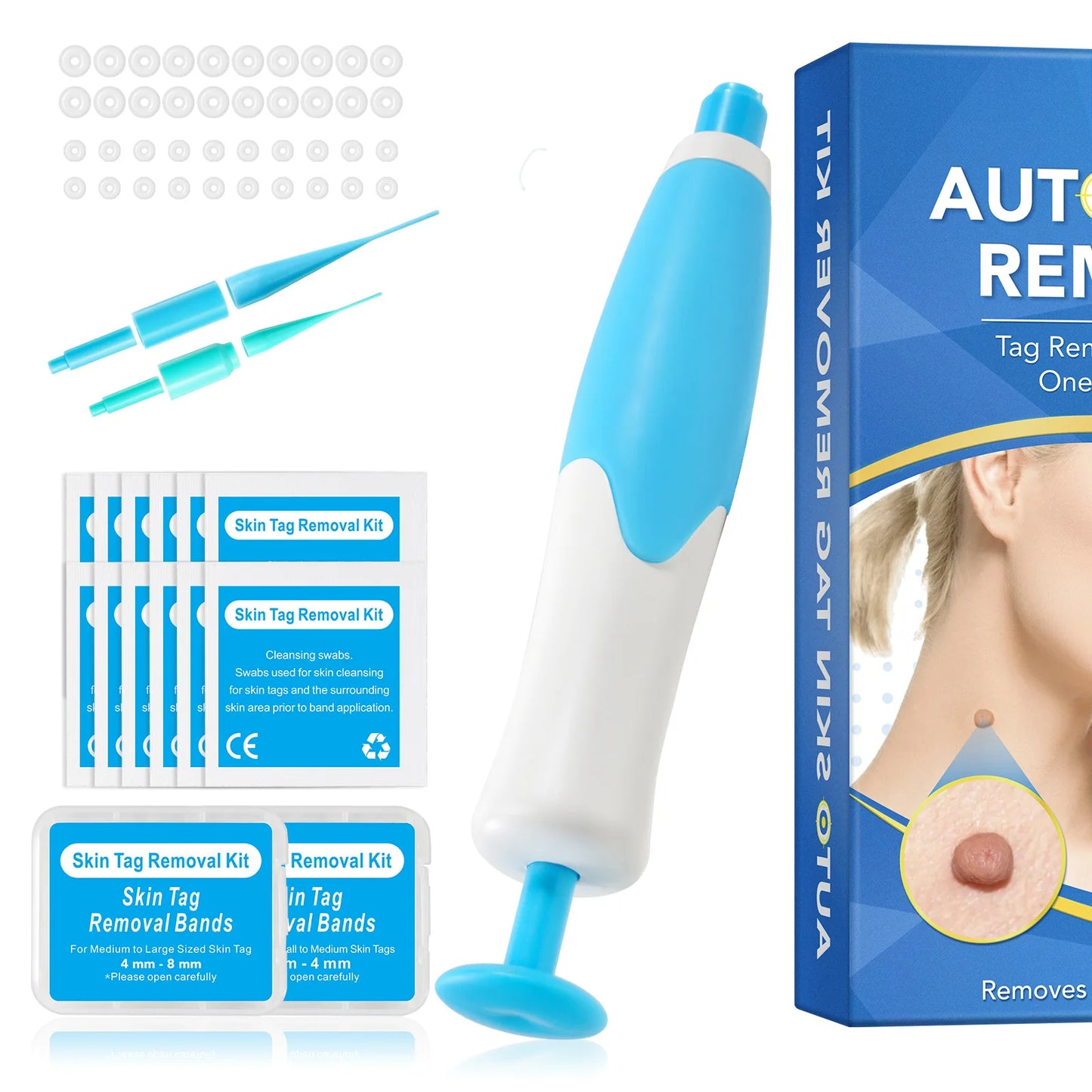 2 IN 1 Auto Micro Skin Tag Remover Device Standard And Micro Skin Tag Removal Kit Adult Mole Wart Remover Face Care Beauty Tools