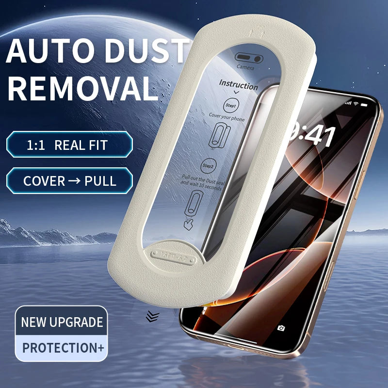 2PCS HD Tempered Glass Dust Free Install Box Protector For IPhone 16 15 14 13 12 11 Plus ProMax X XS XsMax XR Anti Peeping Film