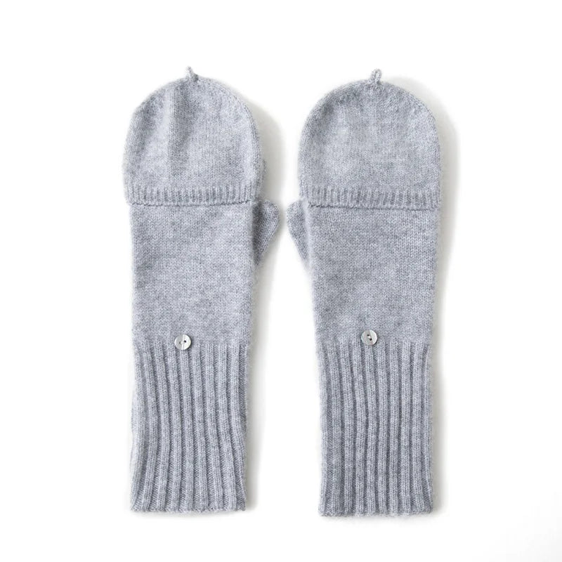 Convertible Flip-Top Mittens - Knit Fingerless Gloves for Adults - photo 10