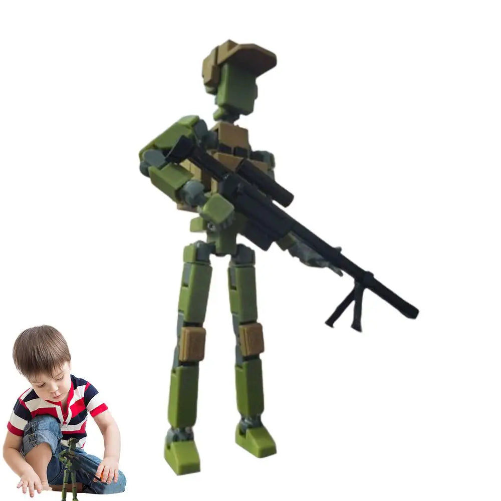 3D Movable Multi-Joint Robot Action Figure — Poseable Desktop Toy & Decor