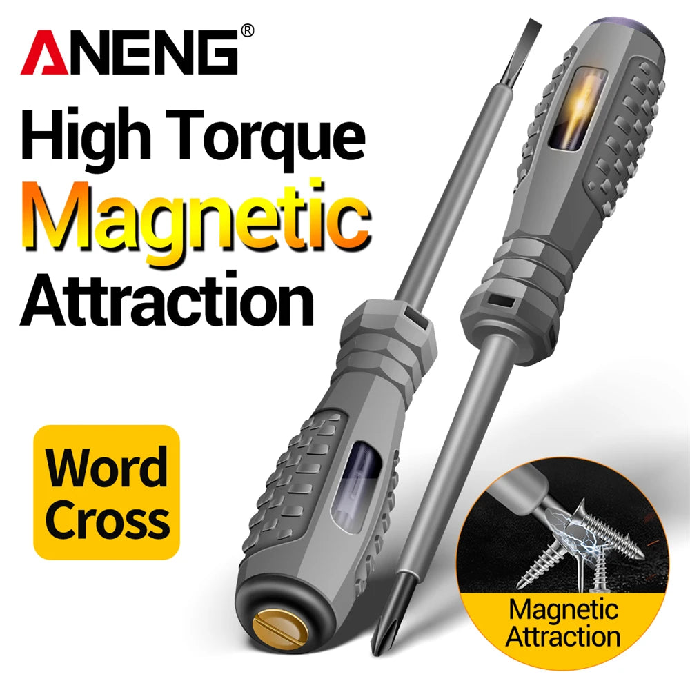 ANENG B04 Slotted/Phillips Screwdriver Neon Bulb Indicator Non-Contact Insulated Tester Pocket Detector Pen Electrician Tools