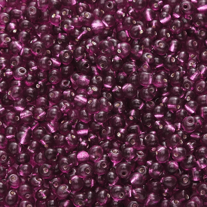 110pcs 4mm Silver Lined Seed Beads Water Drop Shape Czech Glass Beads For DIY Jewelry Making Crafts Charms Bracelets Accessories