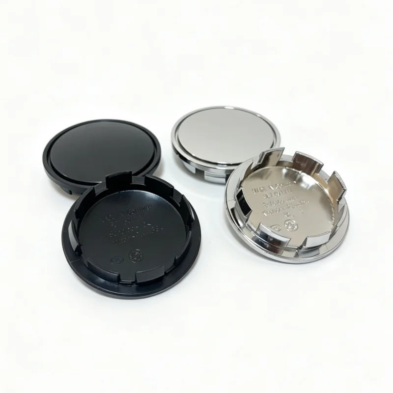 4 Pcs / Set No Logo Blank Base 65mm Black or Silver Wheel Center Caps For 6.5cm Hub Cover Car Styling Auto Exterior Accessories