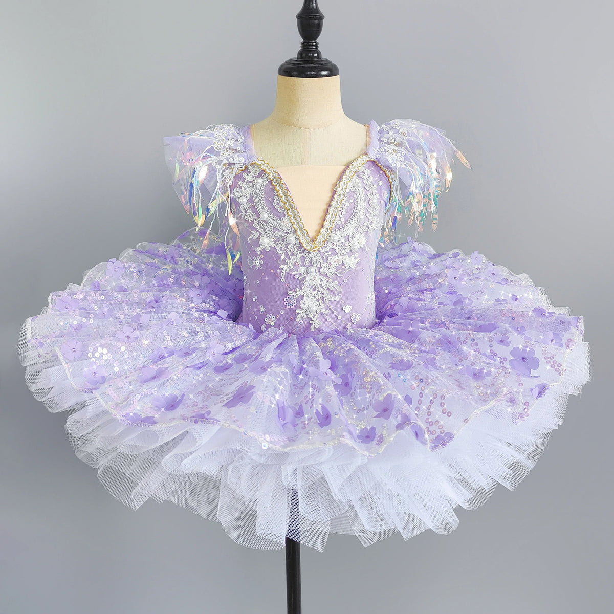Girls multi-layer tulle ballet tutu dress