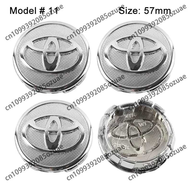4Pcs 62mm 57mm Car Wheel Center Hub Caps Cover Badge Accessories For Toyota Prado Yaris Hilux Verso Fortuner Supra Corolla Camry