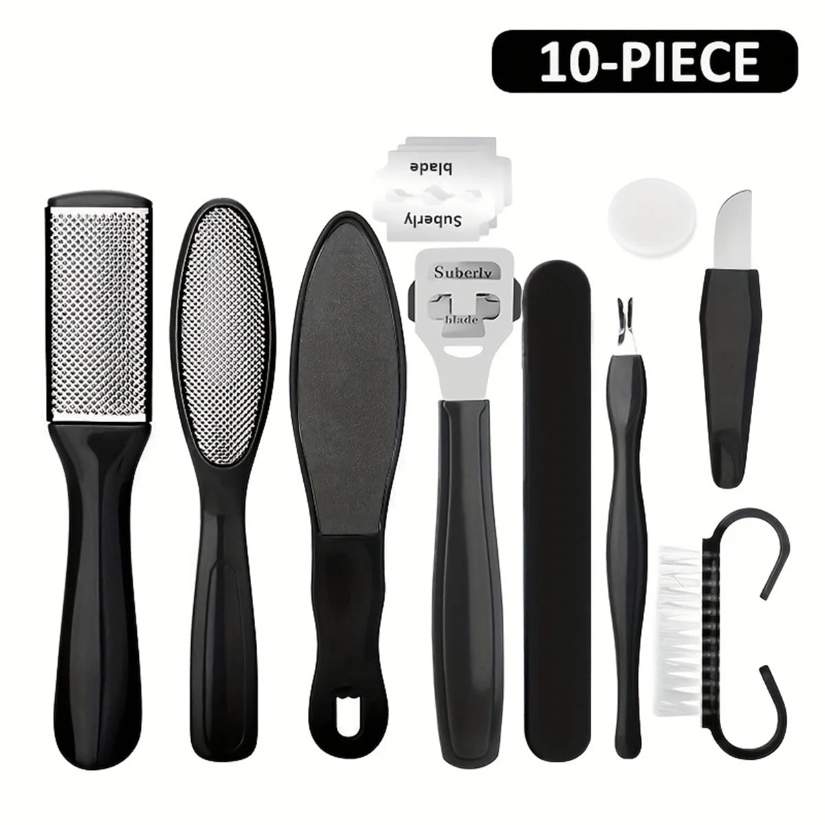 10/8pcs Pedicure Set In A Box, Including Foot File, Foot Scraper Pedicure Tool Set Stainless Steel Double-sided Foot Care