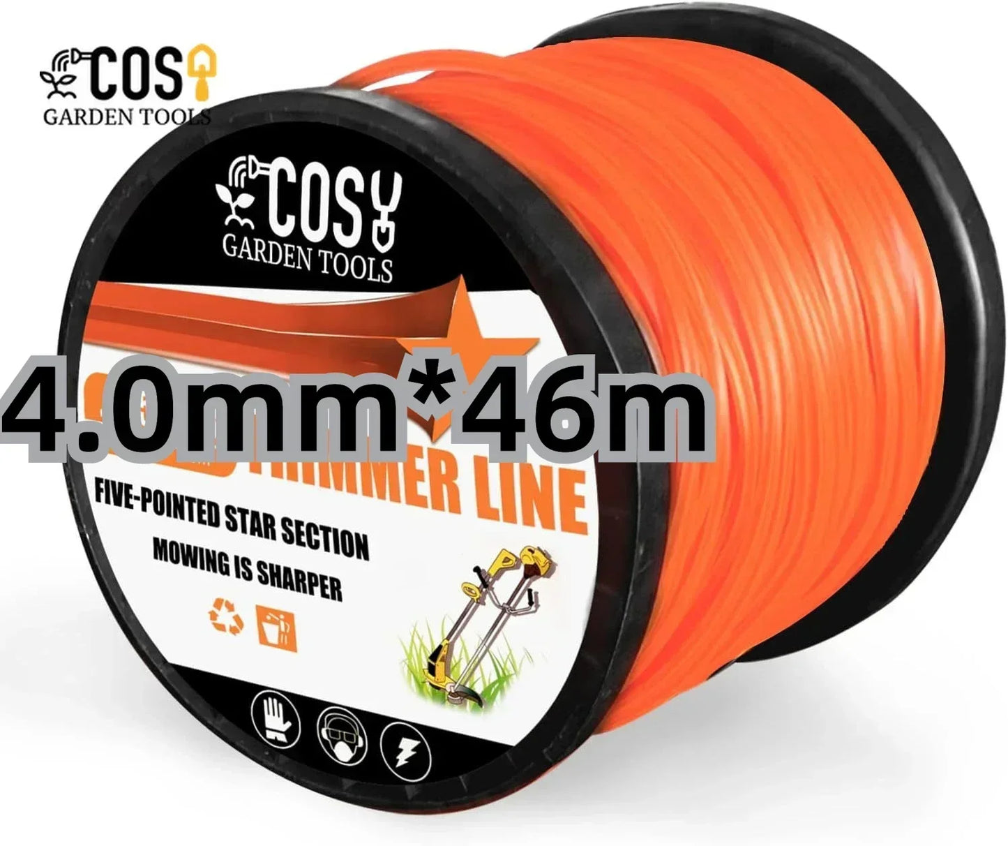 3.0mm/4.0mmBrush Cutter Sharp Rope Grass Mower Pentagram Nylon Mowing Trimmer Line Trimmer Head String Grass Trimmer Roll Line