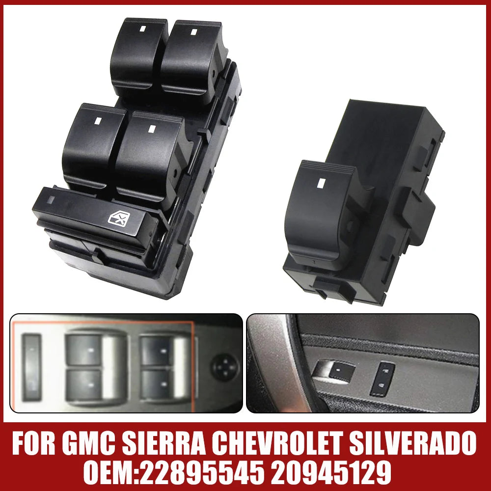 22864837 20945129 Car Driver Passenger Rear Power Window Switch For GMC Yukon Sierra Acadia Chevrolet Tahoe Suburban HHR