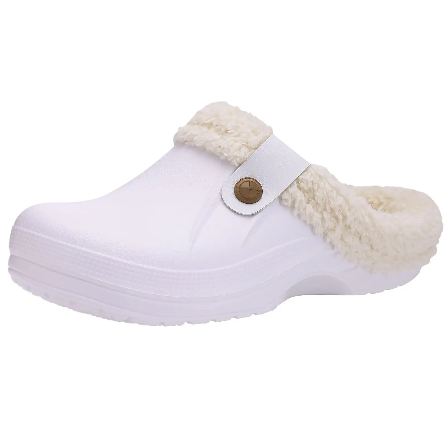 Kidmi Classic Fur Shoes For Men Women Lined Clogs Waterproof Shoes Winter Fuzzy Slippers for Women Men Indoor and Outdoor Shoes