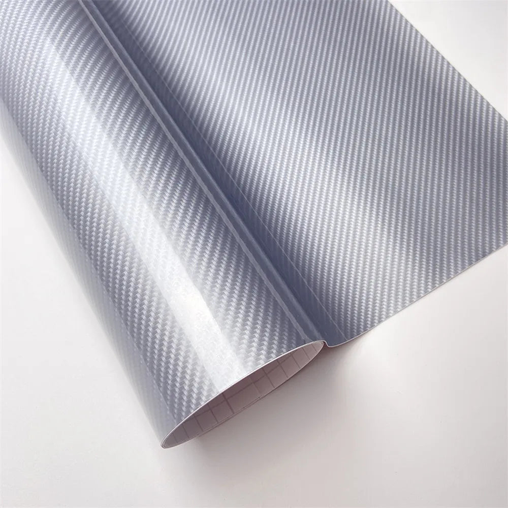Glossy 6D Carbon Fiber Vinyl Wrap Self-Adhesive Film Motorcycle Bike Sticker Grey Silver Red Black 6D Carbon Car Adhesive Vinyl