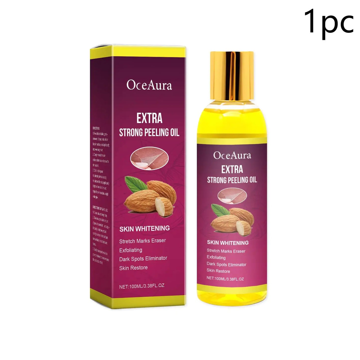 Body Exfoliating Oil, Cleansing & Nourishing Dry Skin Care, Polishing Treatment for Glowing Skin