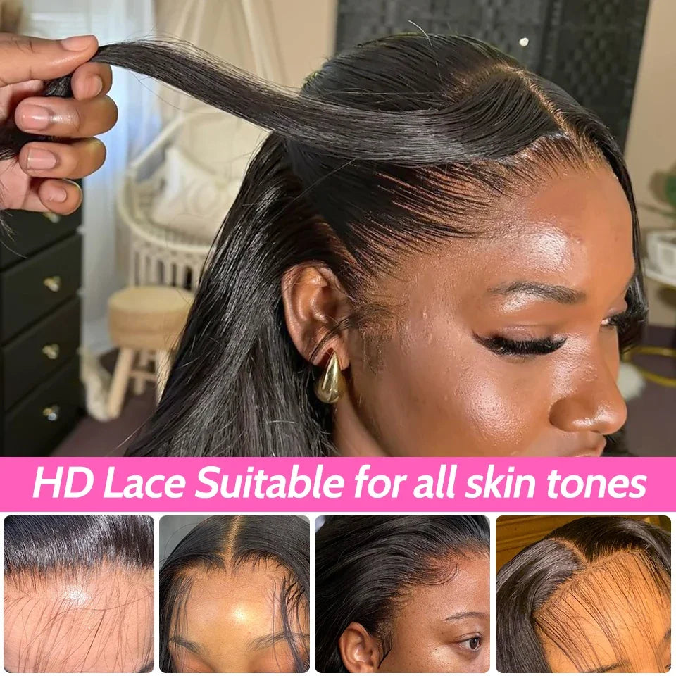 Wear & Go Glueless HD Lace Wig – Bone Straight Human Hair
