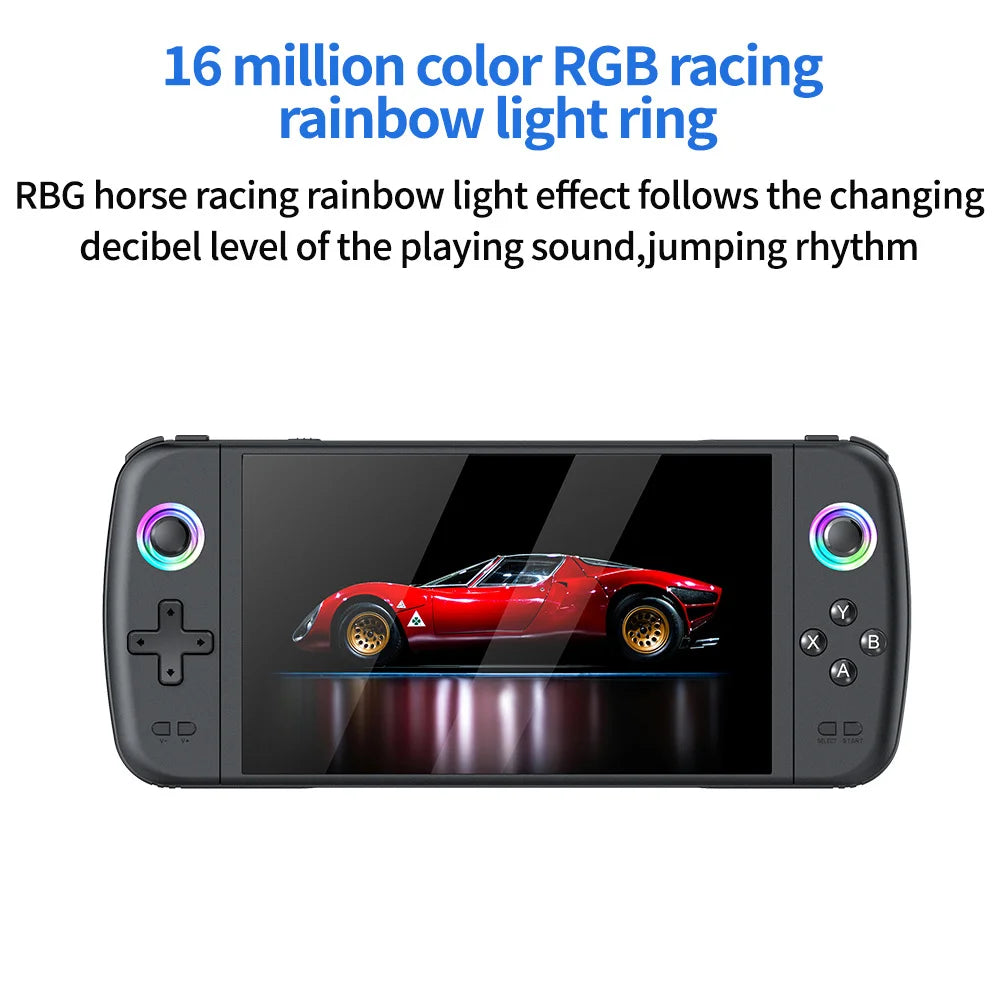 Reebolnic M27 Game Console 7.0 Inch IPS Screen 30+Simulators 30,000+Games Installed Retro Handheld Game Console Portable 4000mAh
