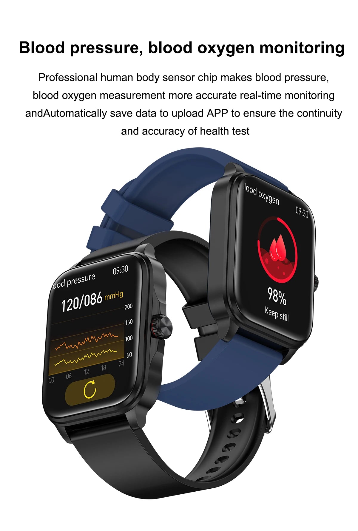 2026 New Health smart Watch Heart Rate Blood Oxygen Blood Pressure Monitoring Bluetooth Call GPS Movement Trajectory Smartwatch