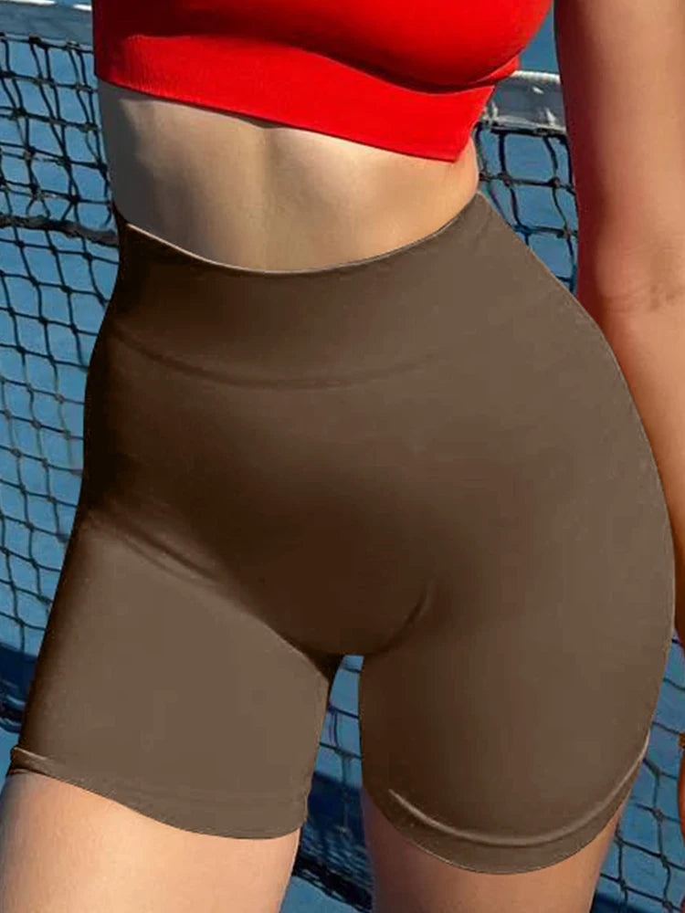 2026 Women's Yoga Shorts High Waisted Fitness Pants Seamless Hip Lifting Ladies Sports Shorts