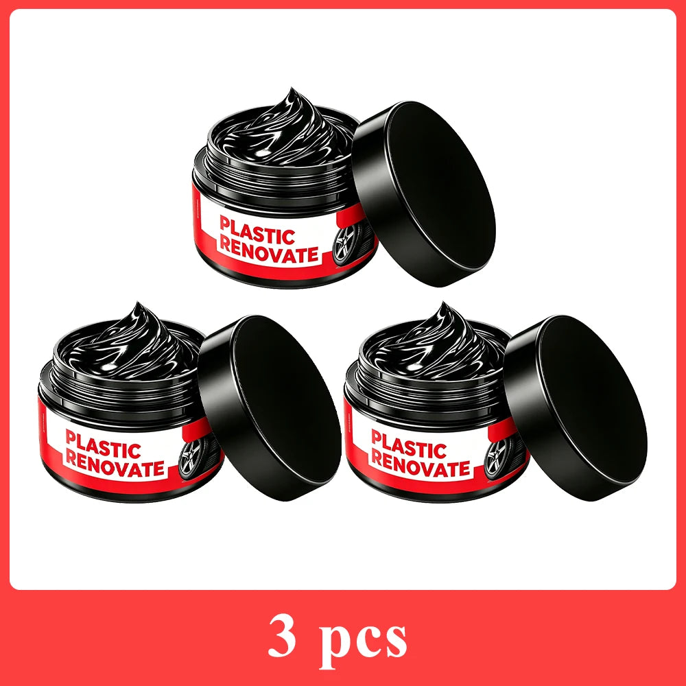 Car Interior Scratch Repair Paste Tire Shine Restoration of Black Interior and Dashboard Plastic Surfaces