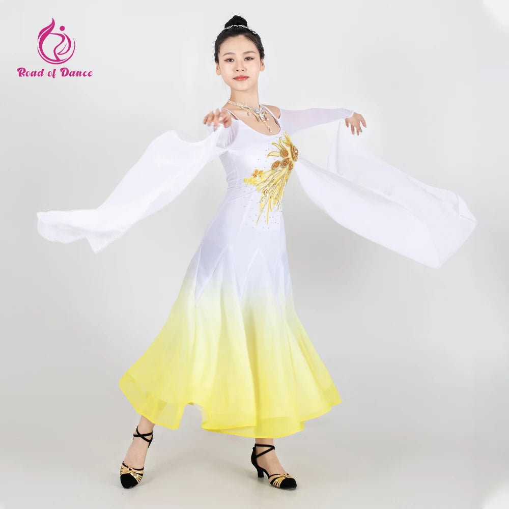 Long modern ballroom evening dress set