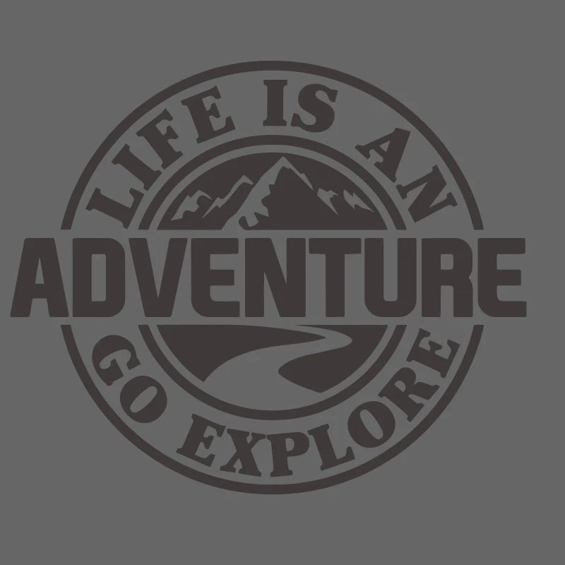 Life Is An Adventure Car window glass sticker camping RV off-road adventure motorcycle personalized latte art decorative sticker
