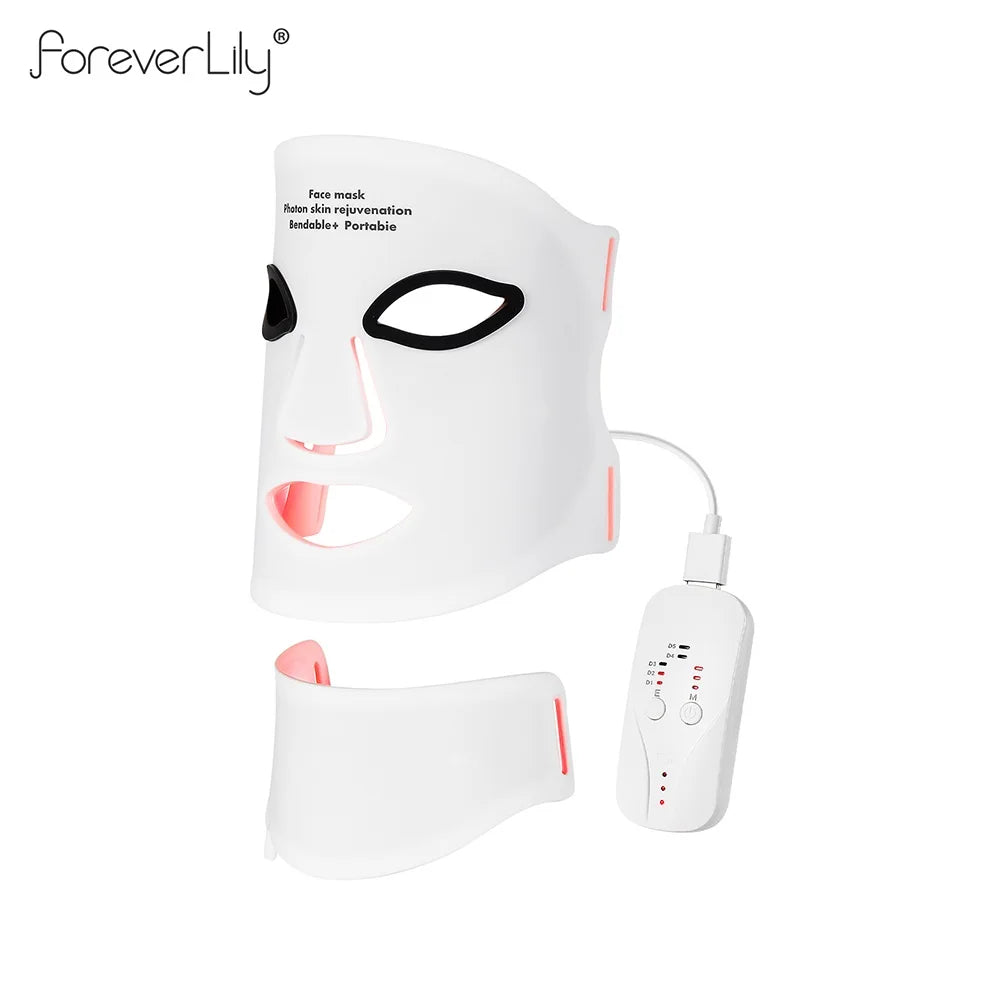 Silicone LED Face & Neck Mask – 7-Color Photon Light Therapy